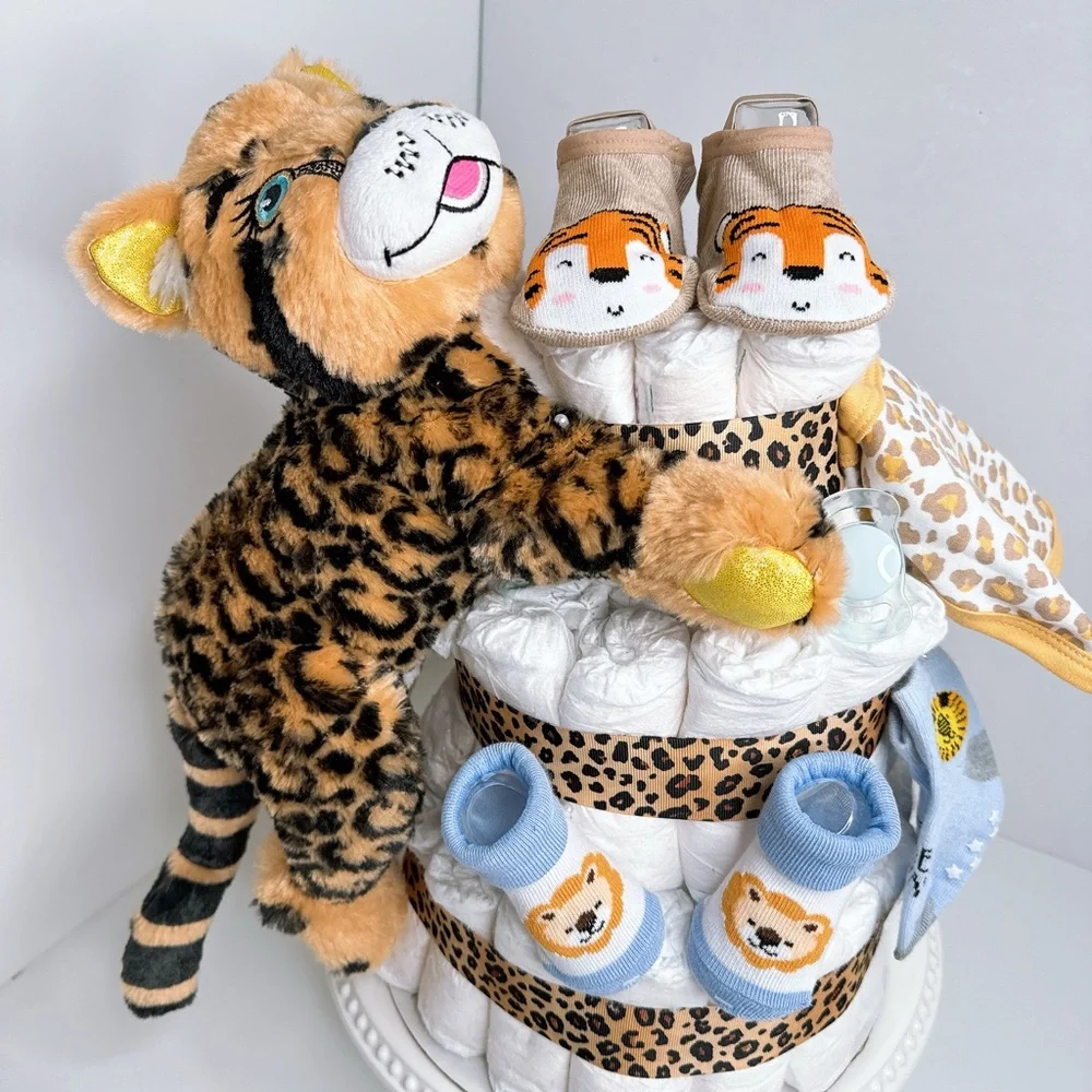 Tiger Diaper Cake, Safari Theme